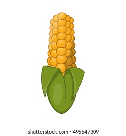 Ear of corn icon in cartoon style isolated on white background vector illustration