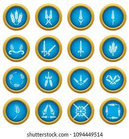 Ear corn icons set. Simple illustration of 16 ear corn vector icons for web