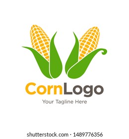 Ear of corn logo design. Maize crop vector design. Corn farming