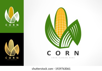 Ear of corn logo vector. Food design.