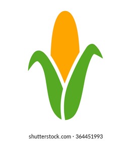 Ear of corn / maize flat vector color icon for food apps and websites