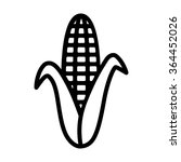 Ear of corn / maize line art vector icon for food apps and websites