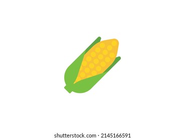 Ear of corn Vector Isolated Emoticon. Ear of corn Icon