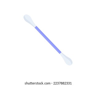 The ear cotton stick icon on white background, cotton bud, swab clean healthcare logo design. Care and hygiene. Environmentally friendly production of hygiene products vector design and illustration.