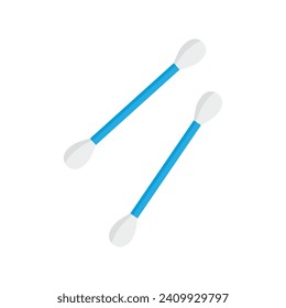 ear cotton swab icon vector logo