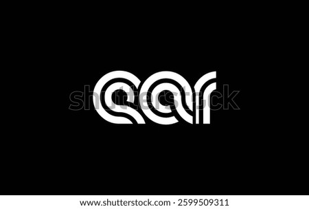 EAR Creative Unique Modern Letter Logo Design. Stylized logo featuring a unique letter design, presenting abstract minimalist aesthetics and modern appeal.