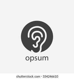 ear cut identity template icon design element
