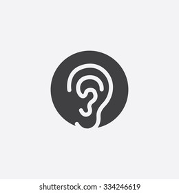 ear cut identity template icon design element