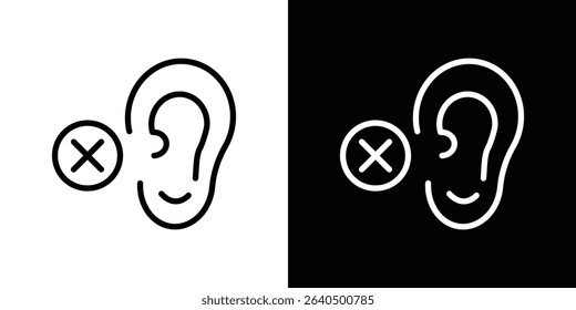 Ear deaf icon Graphic vector set for ui design
