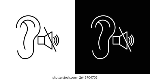 Conceito de símbolo de ícone surdo para design gráfico, Site, UI. EPS