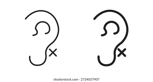 Ícones surdos, Vetor de linha. conjunto de símbolos sólidos
