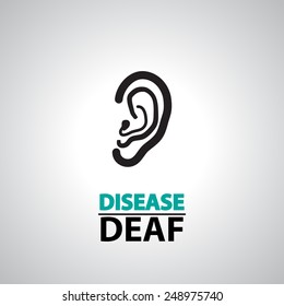 ear deaf icons and symbol  