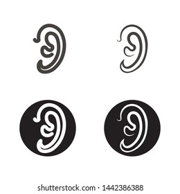 ear and diagnose health logo desain and vector
