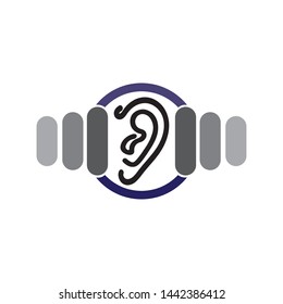 ear and diagnose health logo desain and vector
