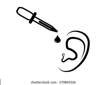 ear dropper, icon, vector illustration eps10