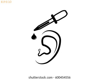 ear dropper, icon, vector illustration eps10