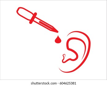 ear dropper, icon, vector illustration eps10