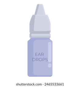 Ear drops bottle icon cartoon vector. Clinical liquid. Medicament infection