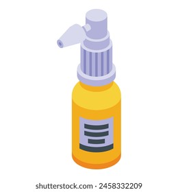 Ear drops bottle icon isometric vector. Anatomy liquid. Care tool treatment