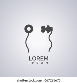 In ear earphones icon