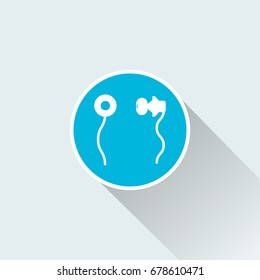 In ear earphones icon