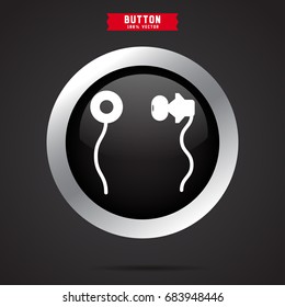 In ear earphones icon