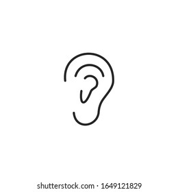 ear exit Icon vector sign isolated for graphic and web design. ear exit symbol template color editable on white background.