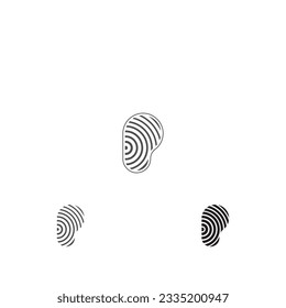 Ear and fingerprint combined make ear logo design