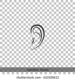 Ear flat icon.