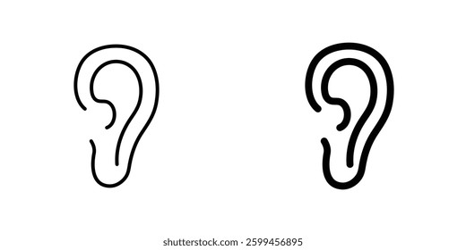 Ear flat simple vector icons illustration set.
