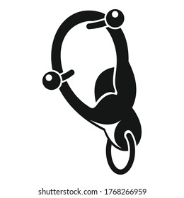 Ear full piercing icon. Simple illustration of ear full piercing vector icon for web design isolated on white background