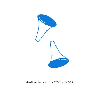 Ear funnels, doodle style vector illustration