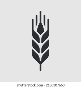 Ear or grain. Simple vector icon