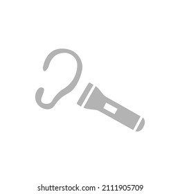 ear health check icon, vector illustration