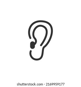 Ear, hear, deaf vector icon