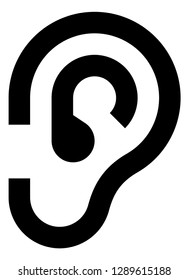 Ear Hear Listen Vector Icon