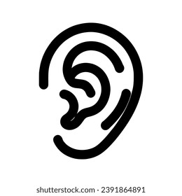 Ear, hearing line icon isolated. Vector illustration