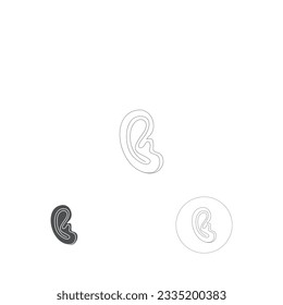 Ear Hearing Logo Creative Design Template Vector