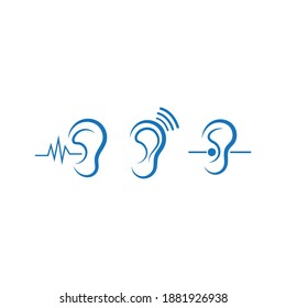 Ear Hearing Logo Icon Vector