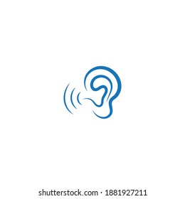 Ear Hearing Logo Icon Vector