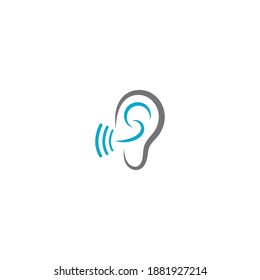 Ear Hearing Logo Icon Vector