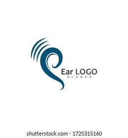 ear hearing logo template vector icon