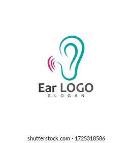 ear hearing logo template vector icon