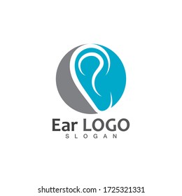 ear hearing logo template vector icon