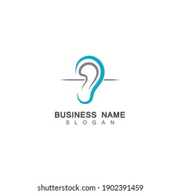 Ear Hearing Logo Template Vector Icon