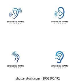 Ear Hearing Logo Template Vector Icon