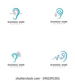 Ear Hearing Logo Template Vector Icon