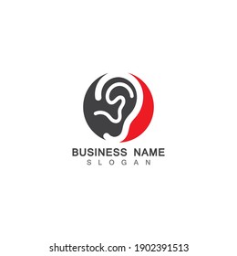 Ear Hearing Logo Template Vector Icon