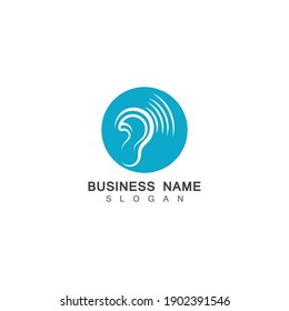 Ear Hearing Logo Template Vector Icon