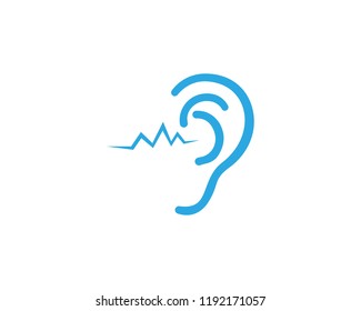 Ear Hearing logo and vector icon